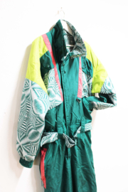 Groen vintage Anzoni skipak maat 52.  Retro winter onesie / après-ski / klunen