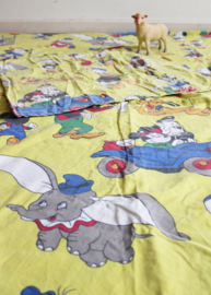 Vintage Disney dekbedovertek met kussensloop. Retro beddengoed, Donald Duck - Mickey Mouse