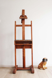 Super stoere houten schildersezel. Verstelbare vintage ezel / XXL stoepbord