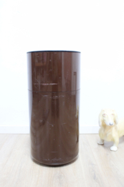 Bruine vintage Manade paraplubak. Retro Space Age parapluhouder