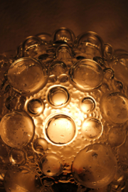 Vintage plafonnière van bubbelglas, Helena Tynell - Glashütte Limburg? Retro plafonnière / Thabur lamp