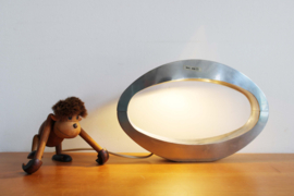 Retro design lamp,  Berio - Massive. Zilverkleurige vintage tafellamp