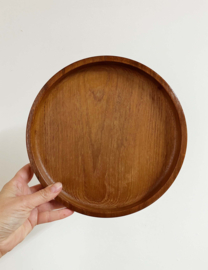 Lage Scandinavische vintage schaal - Kay Bojesen. Teakhouten retro bord / dienblad