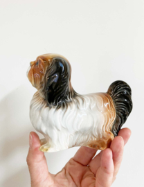 Vintage beeldje - Pekinees - Cama Valencia. Keramieken retro honden beeld