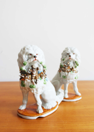 Set vintage 'hoerenhondjes' . Kitscherige honden beeldjes