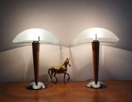 2 vintage Mushroomlamp lampen, Kvintol Ikea. Set retro design lampjes