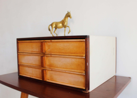Vintage besteklade van Gero. Oud retro ladekastje/ retro organizer / bestekcasette