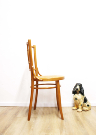 Houten vintage stoeltje, Thonet stijl. Boho brocante cafe stoel, Ligna?