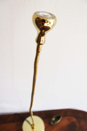 Goudkleurige bureaulamp, Ikea - JANSJÖ. Retro leeslamp met flexibele zwanenhals