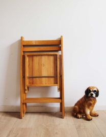 Houten vintage klapstoelen. Retro festival / tuin stoel