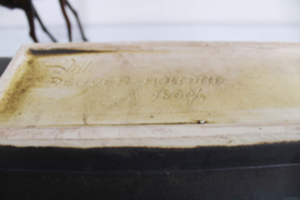 Vintage cactusbak - Adli Reuver. Aardewerk retro plantenbak - XXL