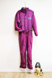Paars vintage skipak Allsport - maat 54. Retro winter onesie / après-ski / klunen