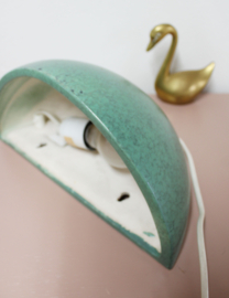 Set aardewerk vintage wandlampen. Groene retro Ikea lampen