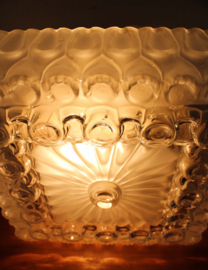 Art Deco stijl plafond / wand lamp. Vintage plafonnière van dik glas, Leuchten?