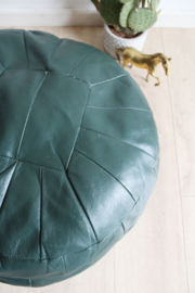 Groene vintage lapjes poef. Retro patchwork Ottoman/ kussen
