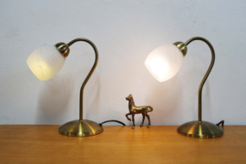 Set goud / witte nachtlampjes - Trio Leuchten. Twee klassieke lampjes
