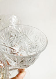 Set van 4 kristallen wijnglazen. Prachtige vintage glazen