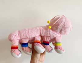 Koddige vintage rups knuffel, Lots-a-Lots-a-Leggggggs, Origineel retro knuffelbeest