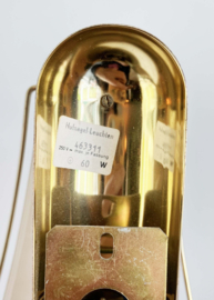 Hollywood Regency lampje,  glas/messing? Gouden vintage wandlamp