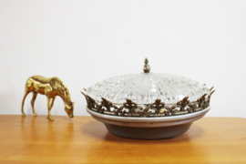 Prachtige Hollywood Regency plafonnière. Klassieke vintage plafondlamp