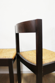 Set houten vintage stoelen. 4 Japandi / Wabi Sabi stijl stoelen, Martin Visser?