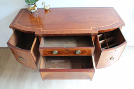 Prachtig antiek houten side board - George III. Vintage dressoir kast met inlegwerk