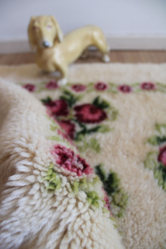 Raad eens slachtoffers snelweg Handgeknoopt boho vloerkleed met rozen. Vintage Smyrna tapijt. |  Vloerkleden | Flat Sheep