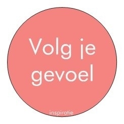 Sticker Inspiratie | Volg je gevoel