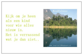 Mindfulness inspiratiekaartje | Kijk om je heen | per 5 stuks