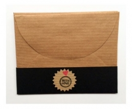 Handgemaakt Cadeau envelopje | kraft | 4 stuks
