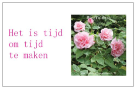 Mindfulness inspiratiekaartje | Het is tijd | per 5 stuks