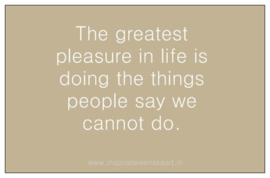 Heart in Business inspiratiekaartje | The greatest pleasure | per 5 stuks