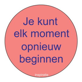 Sticker Inspiratie | Opnieuw beginnen