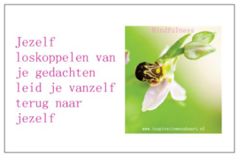 Mindfulness inspiratiekaartje | Terug naar jezelf | per 5 stuks