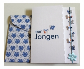 Geboorte wenskaart Jongen | Vlinder blauw