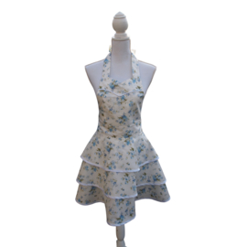 Hazel wit met blauwe bloemen
