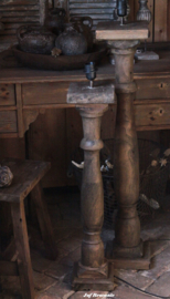 Teak baluster vloerlamp L