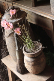 Nepalese kruik met gratis bos veldbloemen *pink* nr. 32