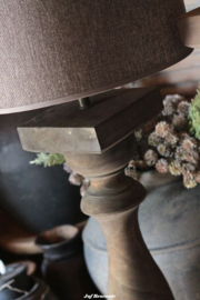 *NEW* Lampenkap 'taupe met bies' maat XL