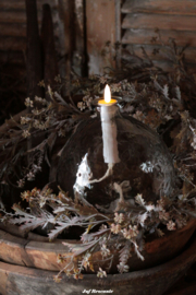 Grote olielamp op ledlicht blank