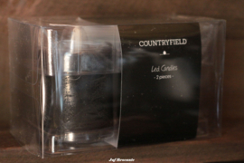 Set Countryfield mini kaarsen zwart op knoopcelbatterij (met timer)