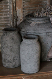 'Land Living' vaas in grey finish L