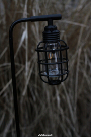 Solarlamp staand zwart op prikker