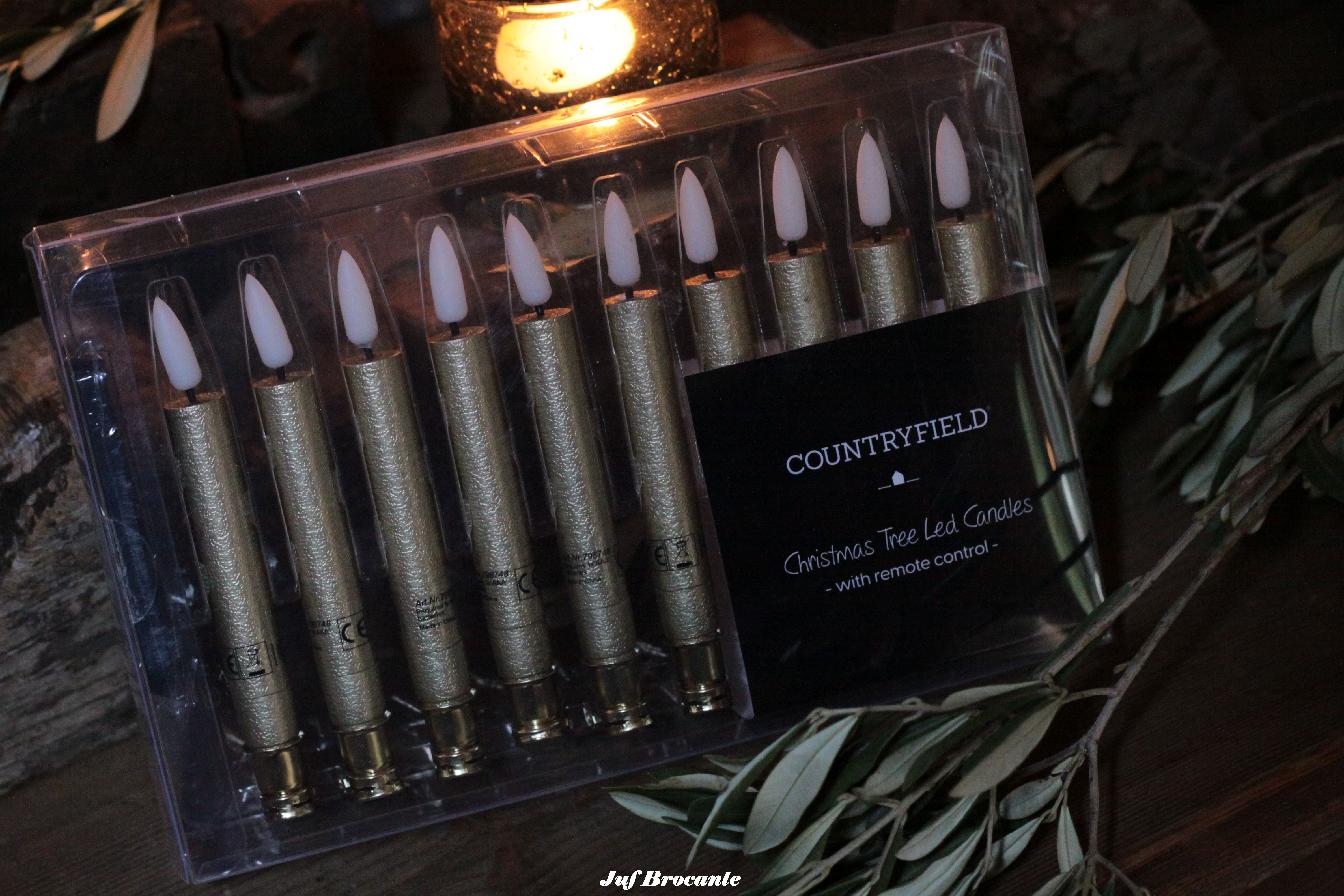 Kerstboomkaarsjes led Countryfield goud