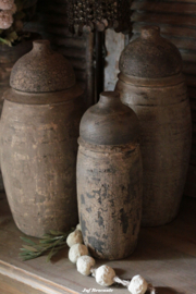 Craquelé pot met deksel nr.6