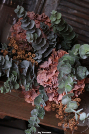 Grote (kunst) hortensia orange