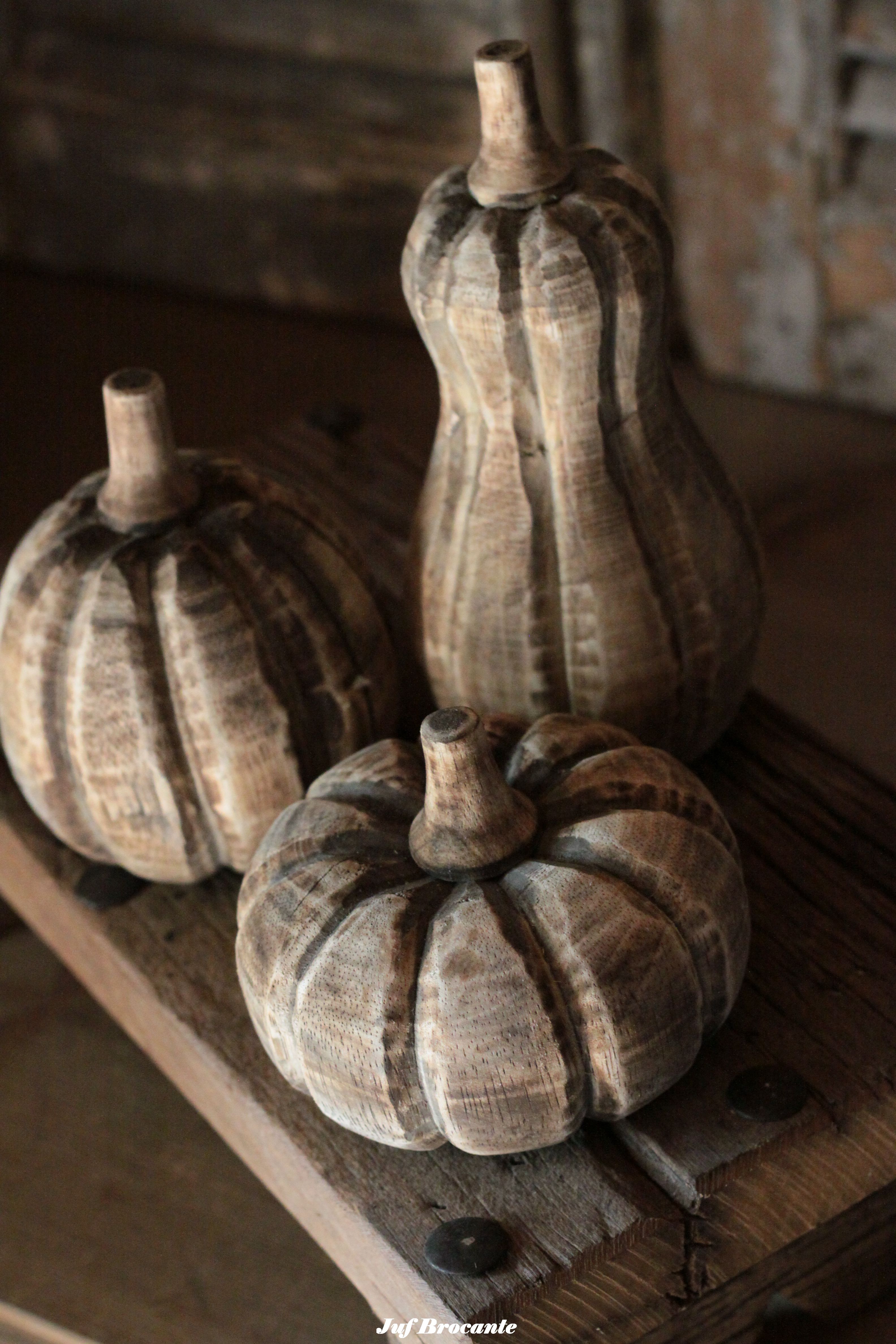 Set pompoenen 'vintage brown'