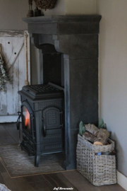 Vensterbankmand met lederen handvat maat L