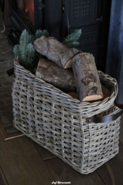 Vensterbankmand met lederen handvat maat L