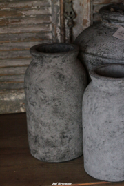 'Land Living' vaas in grey finish XL